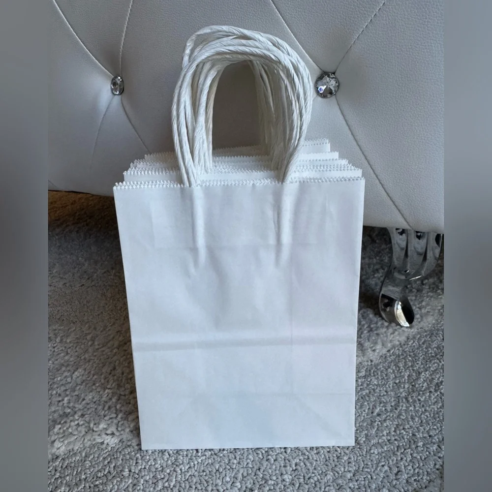 New White Gift Bags Paper Bags Set of 20 small